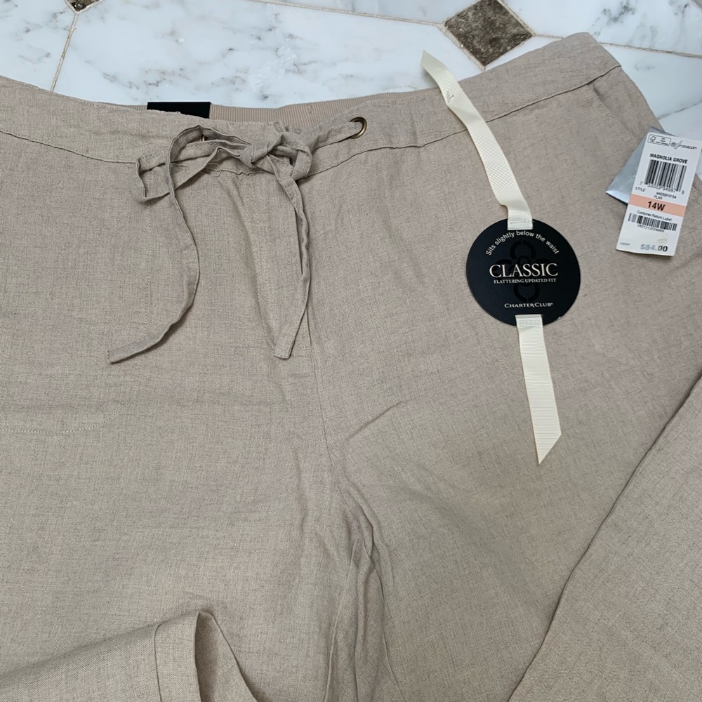 Classic Tan Linen Pants